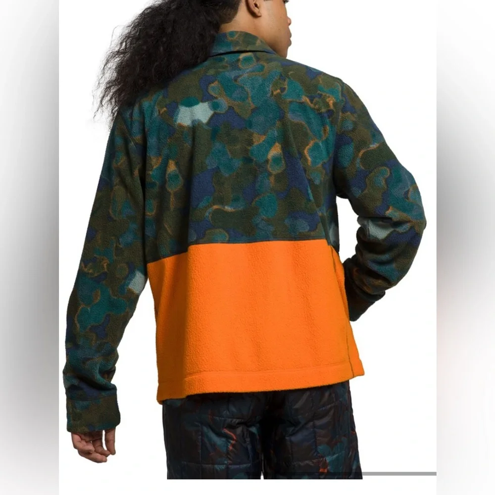 The North Face Pali Pile Fleece Jacket XL Camo Orange Colorblock Full Zip